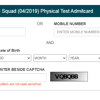 Bihar CSBC Mobile Squad Constable PET Admit Card 2020