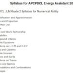 APCPDCL Energy Assistant Syllabus 2021