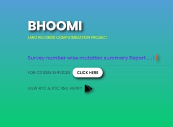 Bhoomi RTC Karnataka 2021