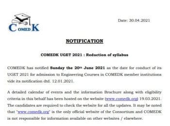COMEDK UGET Syllabus 2021