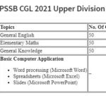 APSSB CGL Syllabus 2021