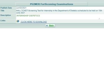 PGIMER Admit Card 2021