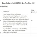 CSKHPKV Non Teaching Syllabus 2021