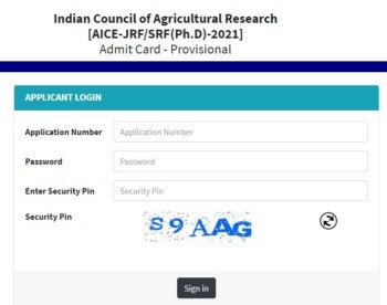 ICAR AIEEA PG Admit Card 2021
