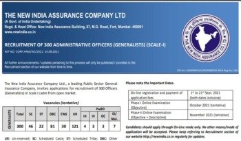 New India Assurance AO Recruitment 2021 