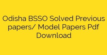 OSSC BSSO Previous Year Papers