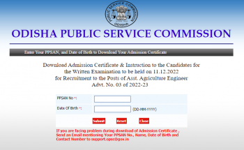 OPSC AAE Admit Card 2022