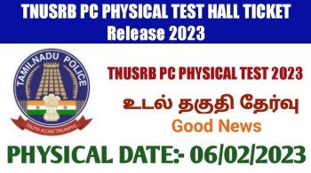 TNUSRB PC Physical Hall Ticket 2023