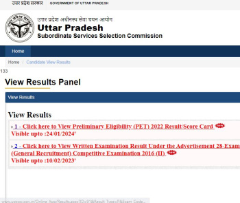 UPSSSC PET Result 2023