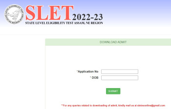 Assam SLET Admit Card 2023