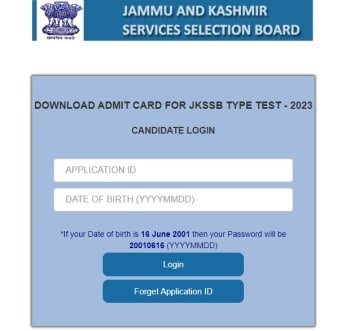 JKSSB Junior Assistant Admit Card 2023