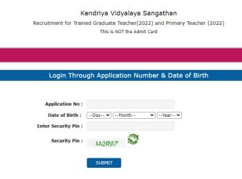 KVS TGT Pre Admit Card 2023