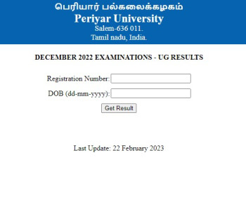 Periyar University UG Results 2023