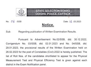 Odisha Police Constable Result 2023 Out ~ Download Exam Marks - PuzzlesHuB