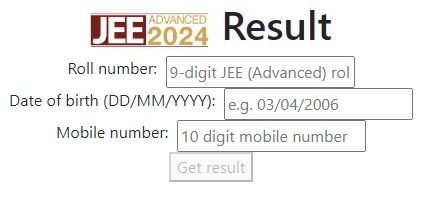 JEE Advanced Result 2024