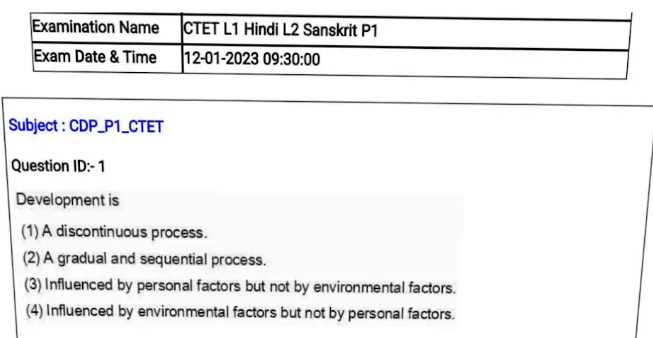 CTET Previous Year Papers